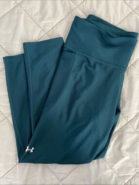 Under Armour Heat Gear teal capri length compression pants xl
